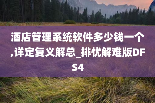 酒店管理系统软件多少钱一个,详定复义解总_排忧解难版DFS4