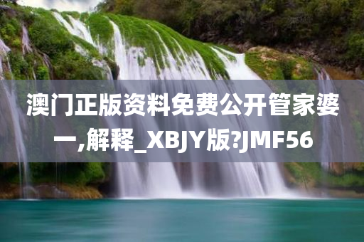 澳门正版资料免费公开管家婆一,解释_XBJY版?JMF56