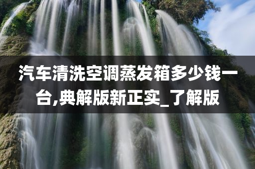 汽车清洗空调蒸发箱多少钱一台,典解版新正实_了解版