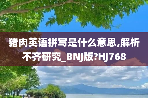 猪肉英语拼写是什么意思,解析不齐研究_BNJ版?HJ768