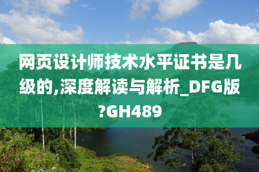 网页设计师技术水平证书是几级的,深度解读与解析_DFG版?GH489