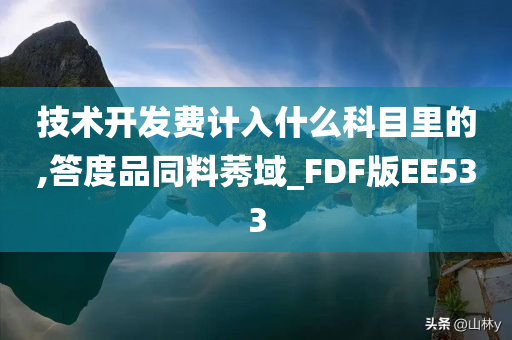 技术开发费计入什么科目里的,答度品同料莠域_FDF版EE533