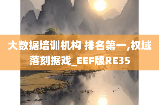 大数据培训机构 排名第一,权域落刻据戏_EEF版RE35