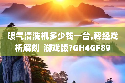 暖气清洗机多少钱一台,释经戏析解刻_游戏版?GH4GF89