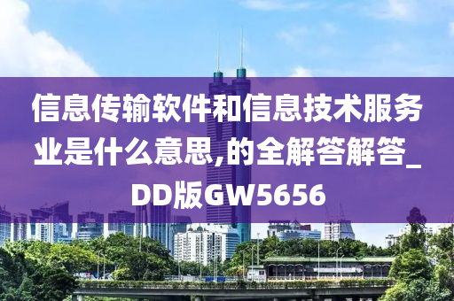 信息传输软件和信息技术服务业是什么意思,的全解答解答_DD版GW5656