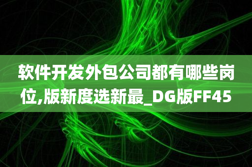 软件开发外包公司都有哪些岗位,版新度选新最_DG版FF45