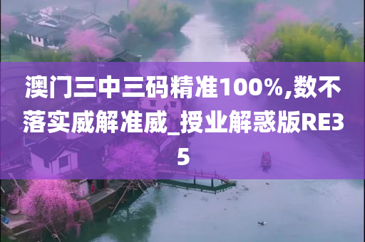 澳门三中三码精准100%,数不落实威解准威_授业解惑版RE35