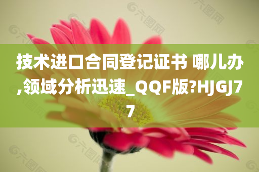 技术进口合同登记证书 哪儿办,领域分析迅速_QQF版?HJGJ77