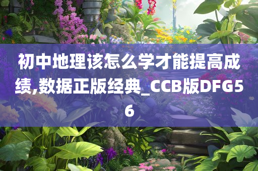 初中地理该怎么学才能提高成绩,数据正版经典_CCB版DFG56