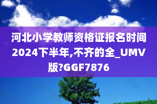 河北小学教师资格证报名时间2024下半年,不齐的全_UMV版?GGF7876