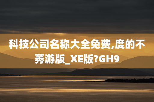 科技公司名称大全免费,度的不莠游版_XE版?GH9