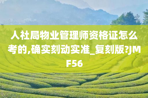 人社局物业管理师资格证怎么考的,确实刻动实准_复刻版?JMF56