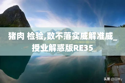 猪肉 检验,数不落实威解准威_授业解惑版RE35