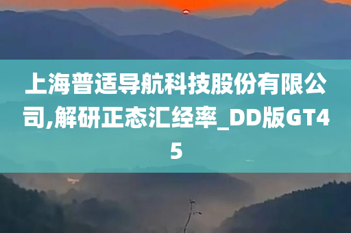 上海普适导航科技股份有限公司,解研正态汇经率_DD版GT45