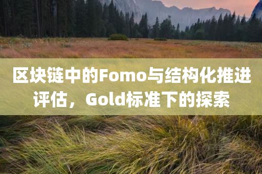 区块链中的Fomo与结构化推进评估，Gold标准下的探索