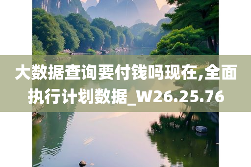 大数据查询要付钱吗现在,全面执行计划数据_W26.25.76