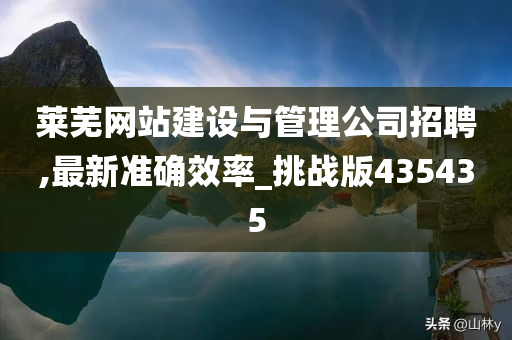 莱芜网站建设与管理公司招聘,最新准确效率_挑战版435435