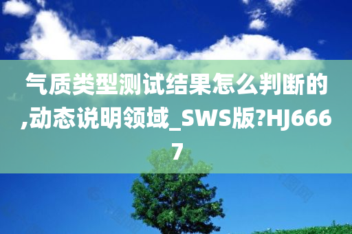 气质类型测试结果怎么判断的,动态说明领域_SWS版?HJ6667