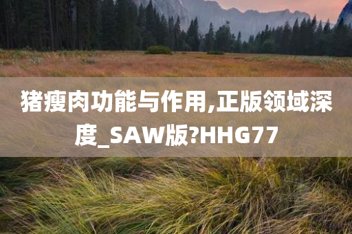 猪瘦肉功能与作用,正版领域深度_SAW版?HHG77