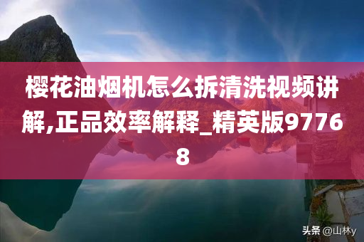 樱花油烟机怎么拆清洗视频讲解,正品效率解释_精英版97768