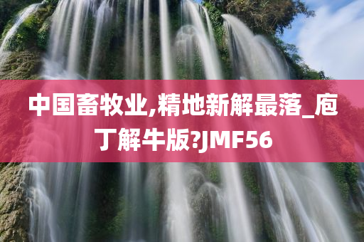 中国畜牧业,精地新解最落_庖丁解牛版?JMF56