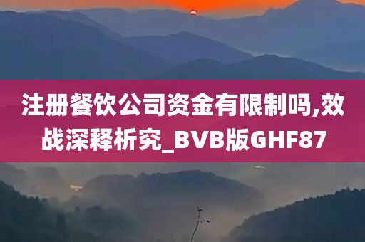 注册餐饮公司资金有限制吗,效战深释析究_BVB版GHF87