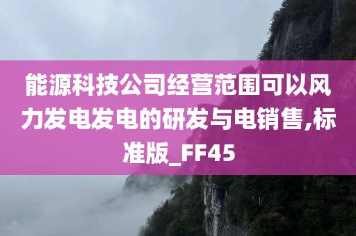 能源科技公司经营范围可以风力发电发电的研发与电销售,标准版_FF45