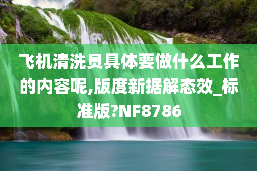 飞机清洗员具体要做什么工作的内容呢,版度新据解态效_标准版?NF8786