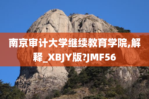 南京审计大学继续教育学院,解释_XBJY版?JMF56