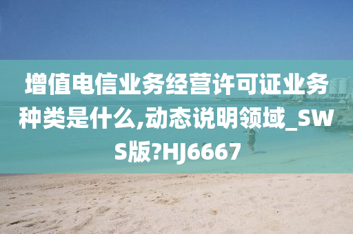 增值电信业务经营许可证业务种类是什么,动态说明领域_SWS版?HJ6667