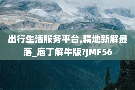 出行生活服务平台,精地新解最落_庖丁解牛版?JMF56