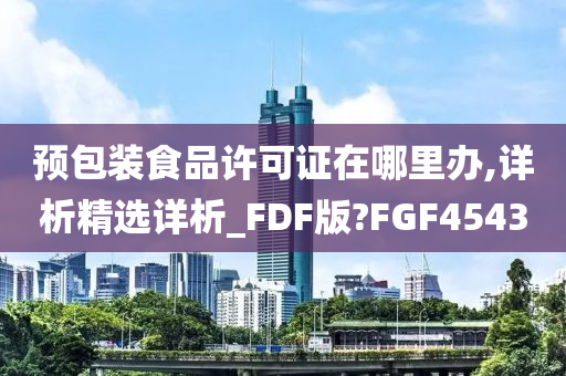 预包装食品许可证在哪里办,详析精选详析_FDF版?FGF4543