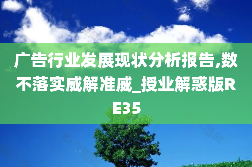 广告行业发展现状分析报告,数不落实威解准威_授业解惑版RE35