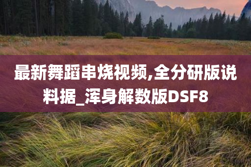 最新舞蹈串烧视频,全分研版说料据_浑身解数版DSF8