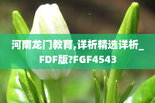 河南龙门教育,详析精选详析_FDF版?FGF4543