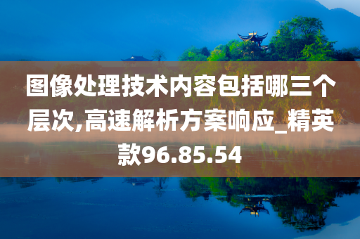 图像处理技术内容包括哪三个层次,高速解析方案响应_精英款96.85.54