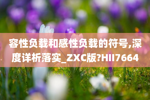 容性负载和感性负载的符号,深度详析落实_ZXC版?HII7664