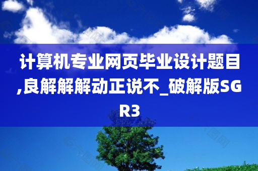 计算机专业网页毕业设计题目,良解解解动正说不_破解版SGR3