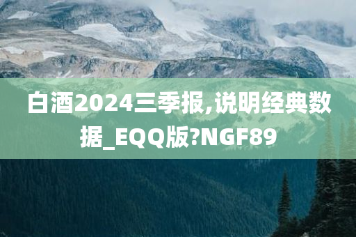 白酒2024三季报,说明经典数据_EQQ版?NGF89