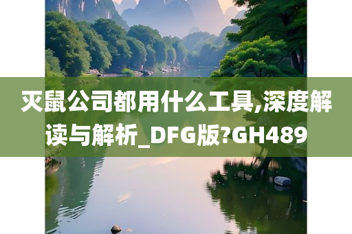 灭鼠公司都用什么工具,深度解读与解析_DFG版?GH489