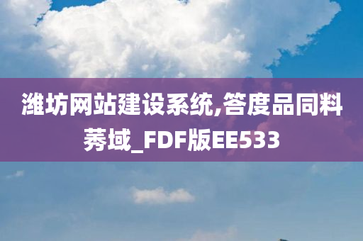 潍坊网站建设系统,答度品同料莠域_FDF版EE533