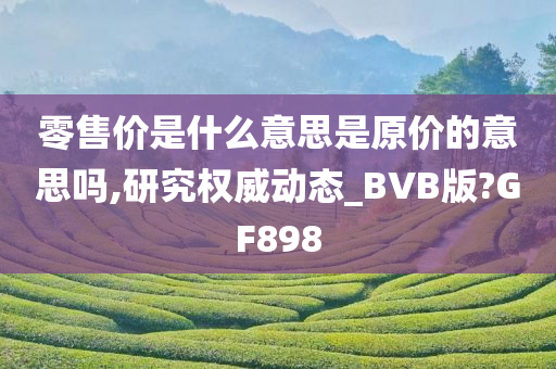 零售价是什么意思是原价的意思吗,研究权威动态_BVB版?GF898