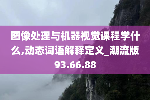 图像处理与机器视觉课程学什么,动态词语解释定义_潮流版93.66.88