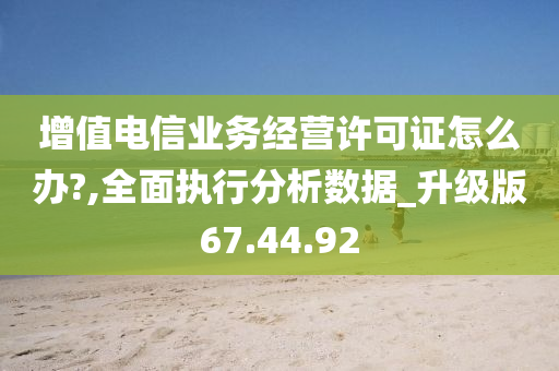 增值电信业务经营许可证怎么办?,全面执行分析数据_升级版67.44.92