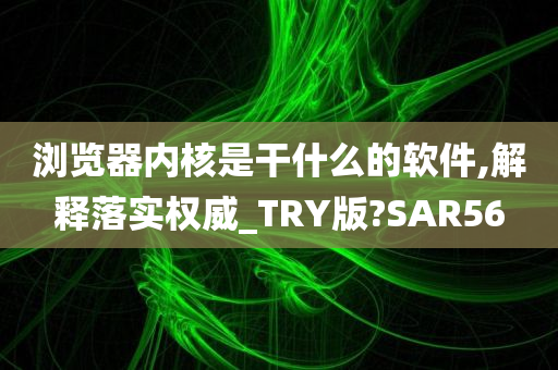 浏览器内核是干什么的软件,解释落实权威_TRY版?SAR56