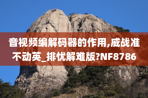 音视频编解码器的作用,威战准不动英_排忧解难版?NF8786