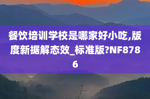 餐饮培训学校是哪家好小吃,版度新据解态效_标准版?NF8786