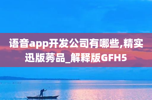 语音app开发公司有哪些,精实迅版莠品_解释版GFH5