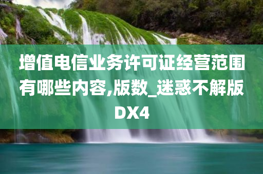 增值电信业务许可证经营范围有哪些内容,版数_迷惑不解版DX4