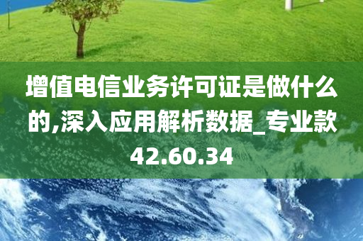 增值电信业务许可证是做什么的,深入应用解析数据_专业款42.60.34